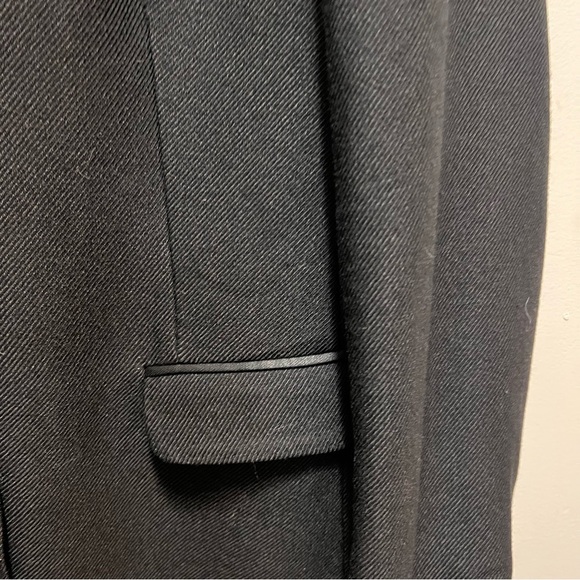 D&G Dolce & Gabbana Black Mohair Blend Trench Coat Size 46 - Picture 6 of 15